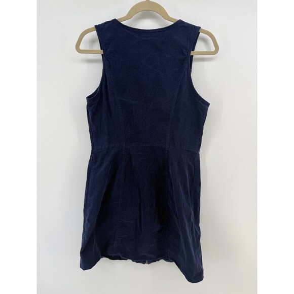 Sequin HEART Sleeveless Fall Micro Corduroy Layering Dress 13 cotton blue Zipper - Picture 4 of 11